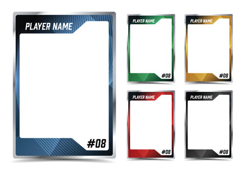 Sport Player Trading Card Frame Border Template