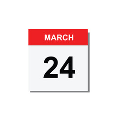 calender icon, 24 march icon with white background