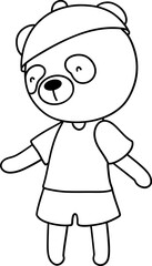 cute panda student, Back to School concept