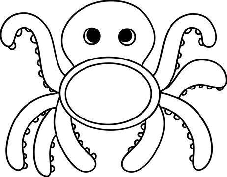 recommend clip art: cute squid octopus outline, Underwater sea life, ocean creatures clipart