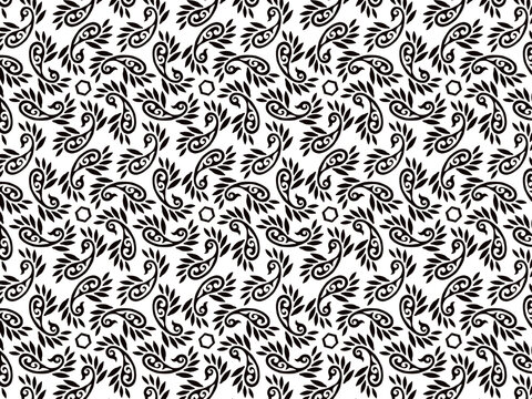 seamless pattern with black and white kolka