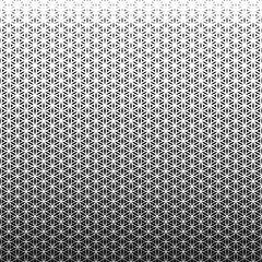 Vector modern sacred tattoo . Geometric seamless halftone pattern. Flower Of Life and abstract shapes made in Black and White.