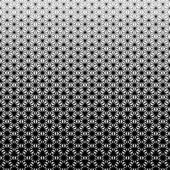 Vector modern sacred tattoo . Geometric seamless halftone pattern. Flower Of Life and abstract shapes made in Black and White.