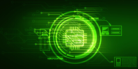 Fototapeta premium 2d rendering latest computer microchips 