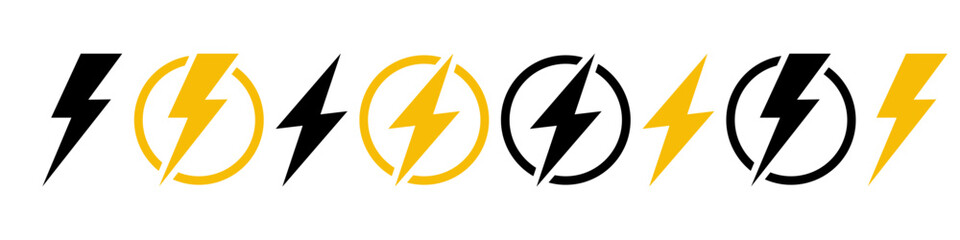 Flash icon set simple design