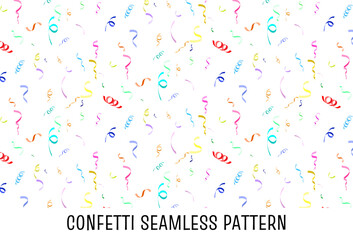 confetti party decoration seamless pattern celebration birthcay