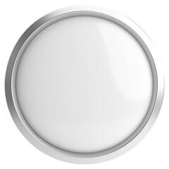 3D circle button. Empty button. 3D illustration.