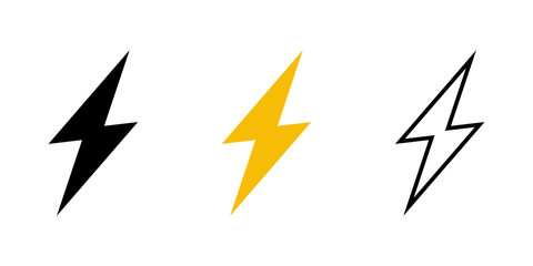 Flash icon set simple design