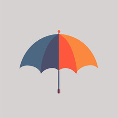 umbrella vector in minimal style