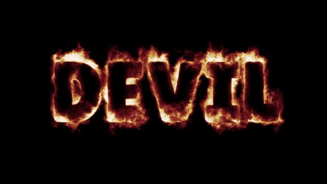 fiery font burning text fire on letters and numbers -  red blue green flames - devil