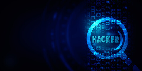 2d illustration cyber crime and internet privacy hacking.Network security,cyber attack,computer virus,ransomware and malware concept