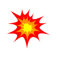 Boom, speech bubble. Banner, speech bubble, poster and sticker concept, memphis geometric style	