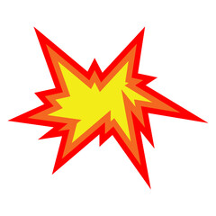 Boom, speech bubble. Banner, speech bubble, poster and sticker concept, memphis geometric style	