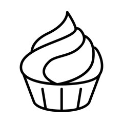Milk cupcake icon