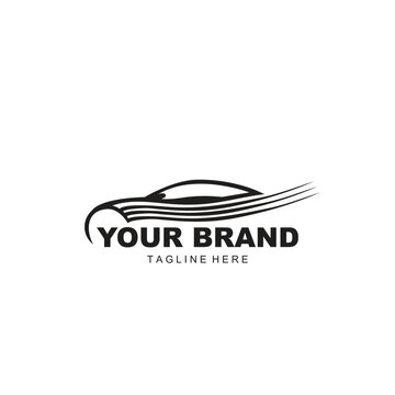 car logo with simple and elegant lines in black
