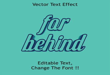 Vector Text Effect For Behind