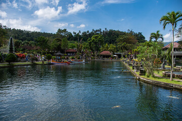 On the grounds of the "Tirta Gangga" water palace in Bali