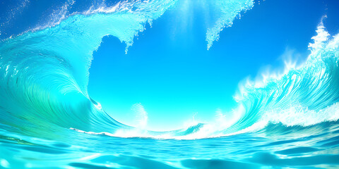 Obraz na płótnie Canvas water-wave-blue-green-texture-background water splash water ocean wave background