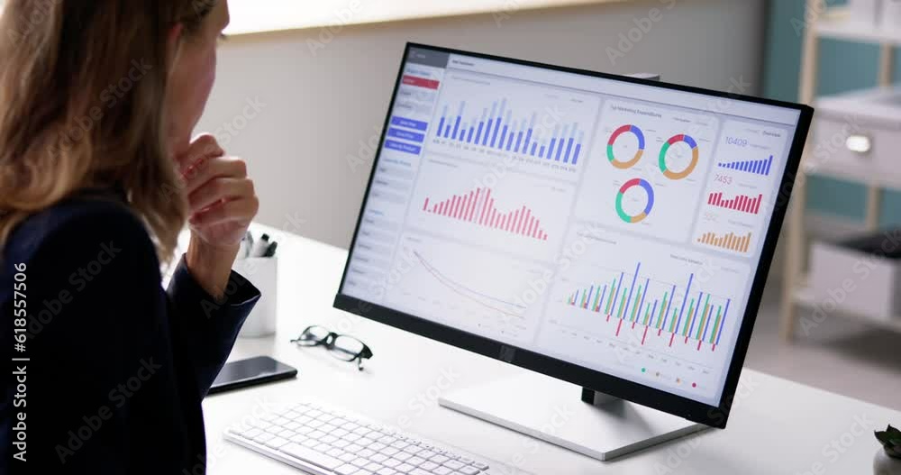 Aufkleber financial business analytics data dashboard