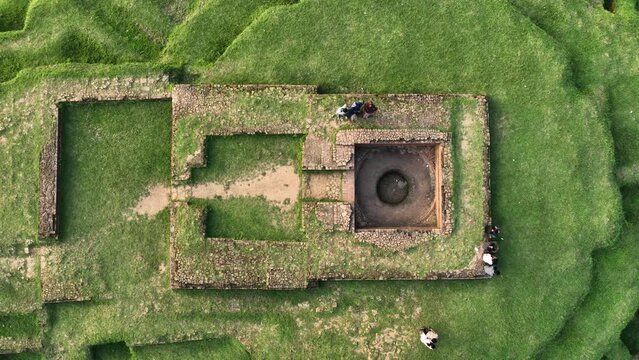 Buddhist Vihara. Ruins of ancient Buddhist temple, Behula laksindar basar ghar, Gokul Medh