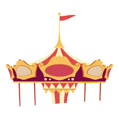 Isolated colored carnival carrousel icon Vector © laudiseno