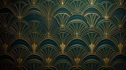 Art deco classic style pattern background.3d rendering