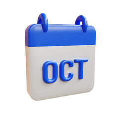 Calendar october 3d icon 