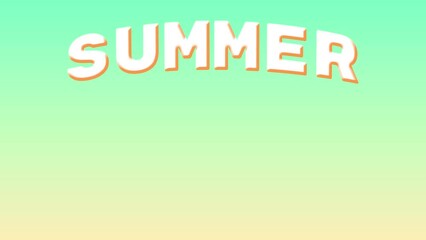 Summer animation lettering text background summer