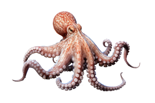 octopus isolated on white background