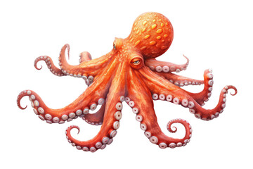 Obraz premium octopus isolated on white background