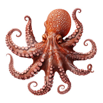 octopus isolated on white background