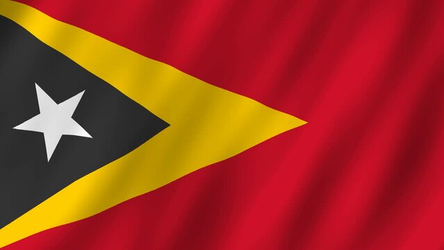 Flag of the east timor waving animation. looping National east timor flag animation background 4k