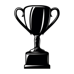 Isolated monochrome championship golden trophy icon Vector