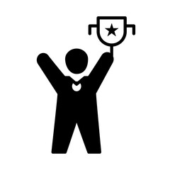 Solid Line Success Trophy design vector icon design vector line icon svg