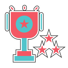 Sticker reward and royalty design vector icon design vector line icon svg