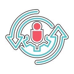 Sticker setting changes design vector icon design vector line icon svg