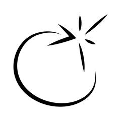 Hand drawn sign for social networks. Vector arrow