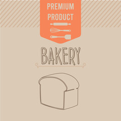 Isolated slice of bread sketch Bakery product icon Vector