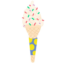 Ice cream cone sprinkles 
