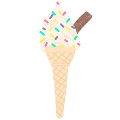 Ice cream cone sprinkles 