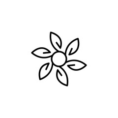 Flower line icon vector design