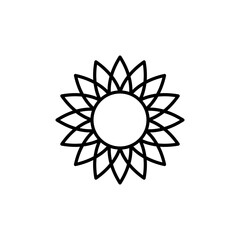 Flower line icon vector design