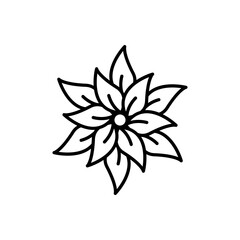 Flower line icon vector design