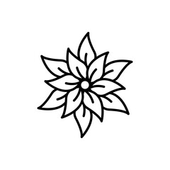 Flower line icon vector design