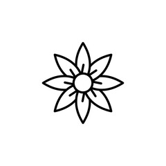 Flower line icon vector design