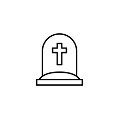 Obraz premium Tombstone line icon vector design