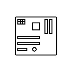 Motherboard line icon vector design