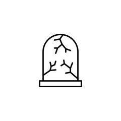Tombstone line icon vector design