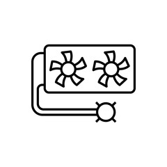 Liquid cooler line icon vector design