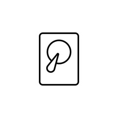 Hard disk line icon vector design